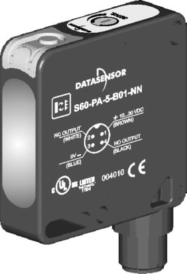 Laser-Reflexionslichttaster mit Hintergrundausblendung, Quadertyp - S60-PL-5-M08-PH
